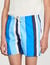 Printed striped swim shorts