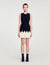 Two-tone short knit dress