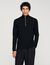 Wool jumper with zip collar