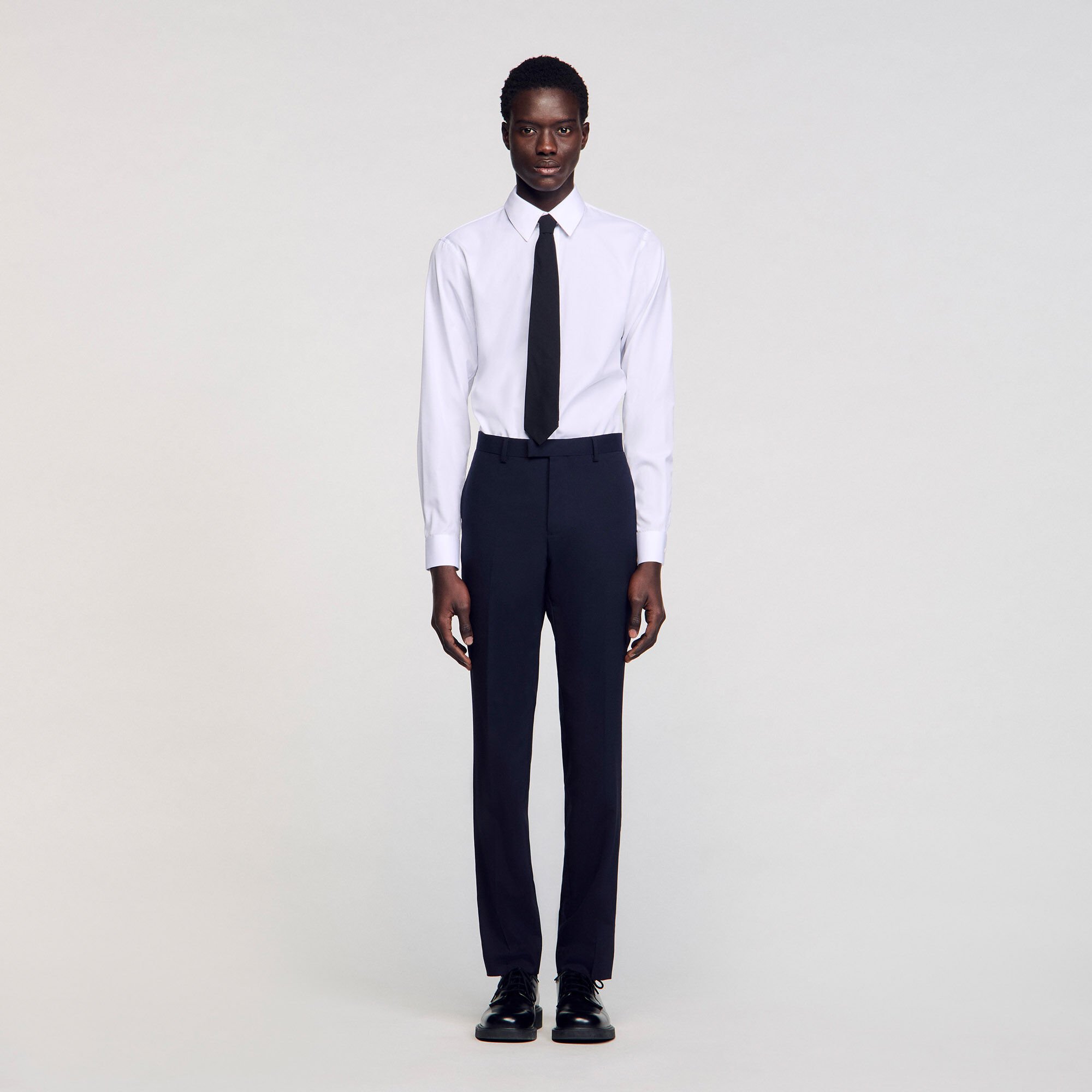Classic wool suit trousers