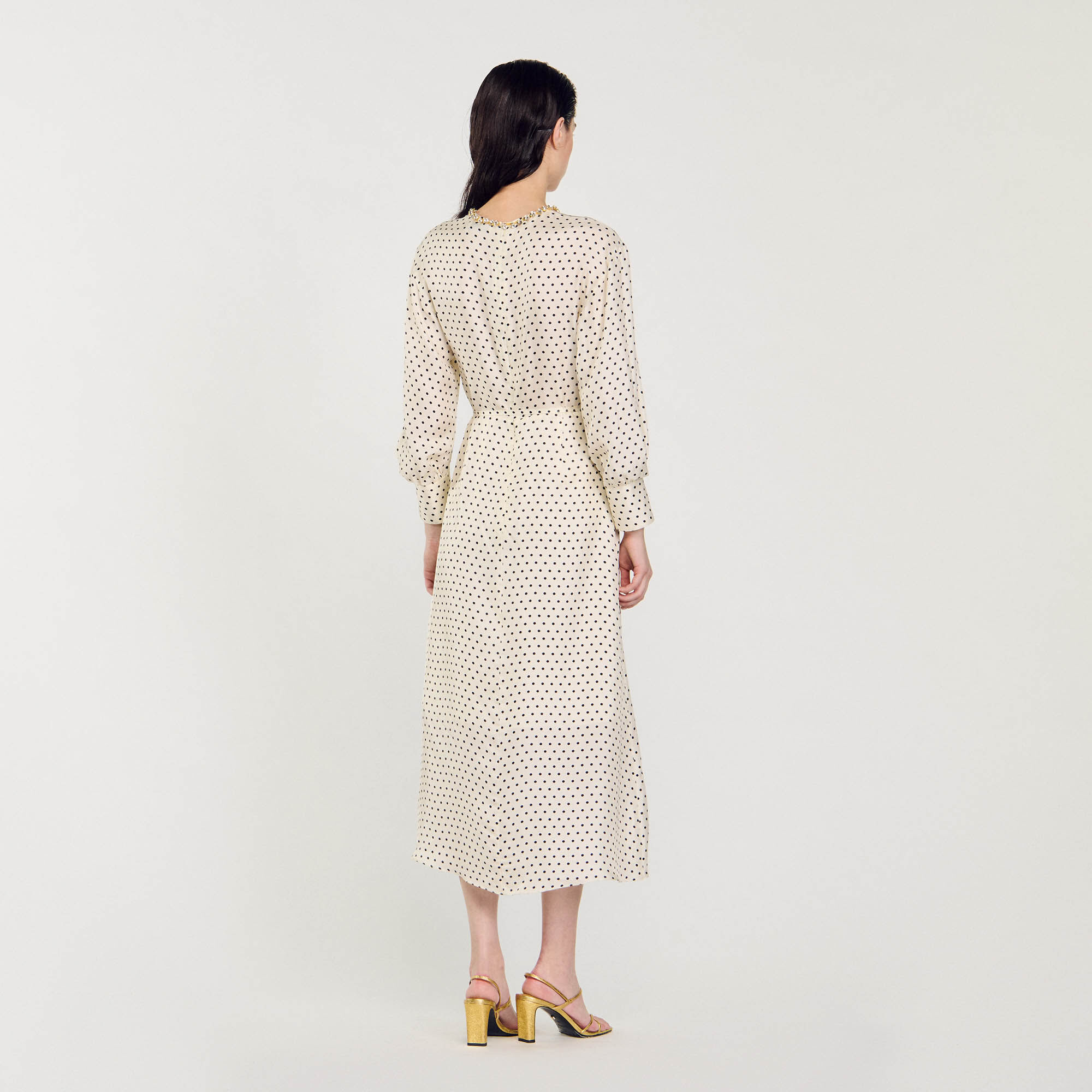Polka dot maxi dress