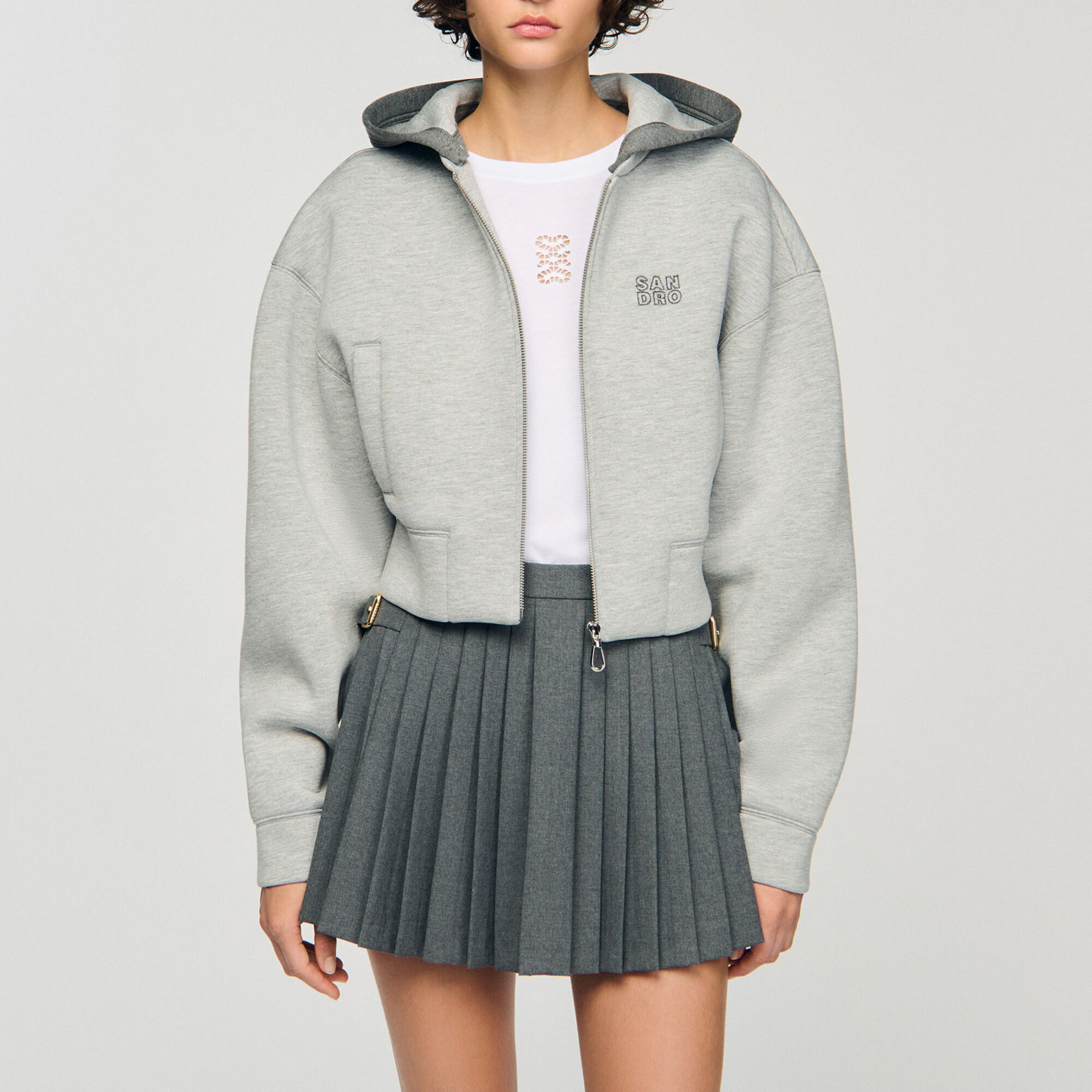 Hooded sweatshirt jacket - Women | Sandro