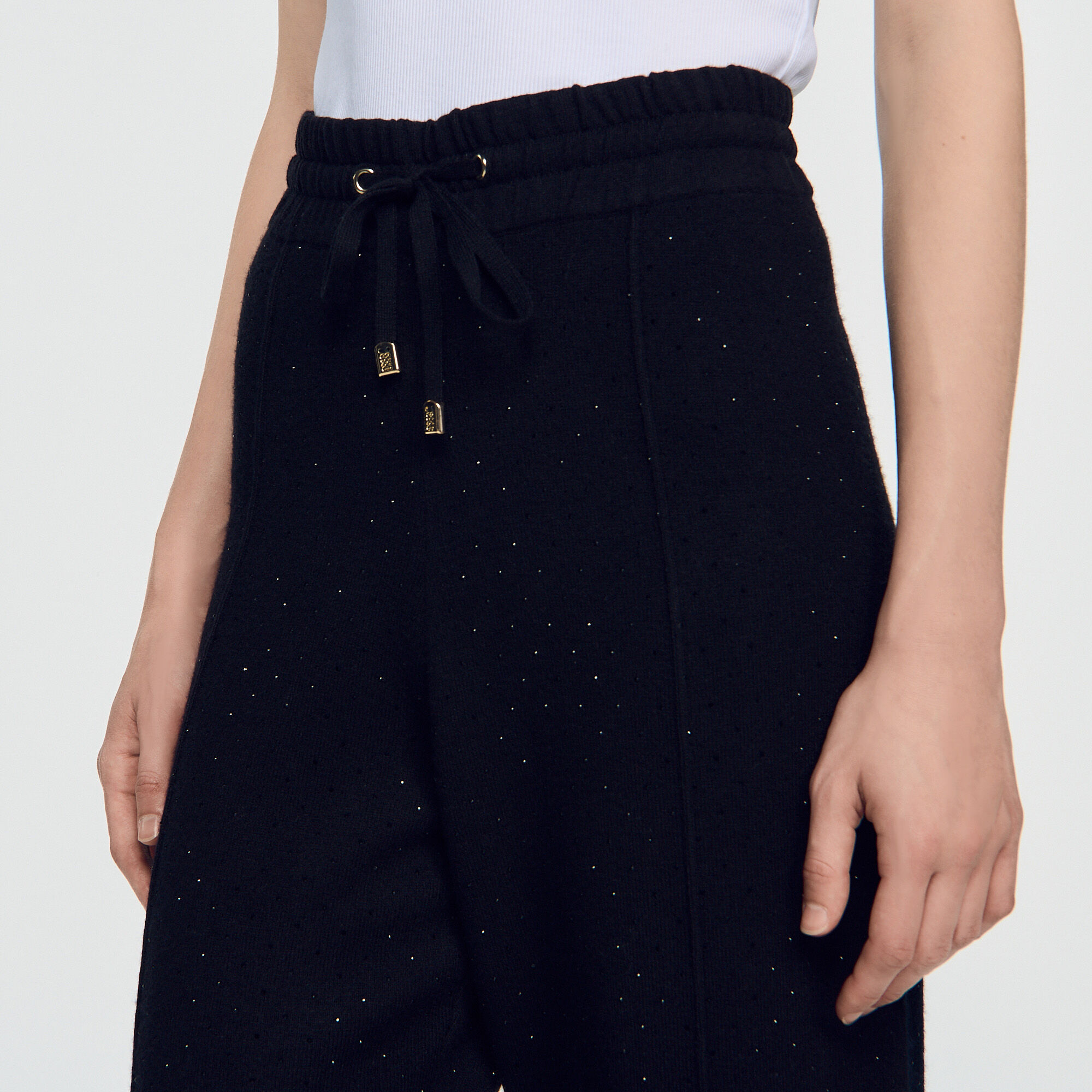 Rhinestone jogging trousers - Women | Sandro