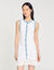 Short knit dress with ruffles