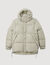 3/4-length hooded puffer jacket