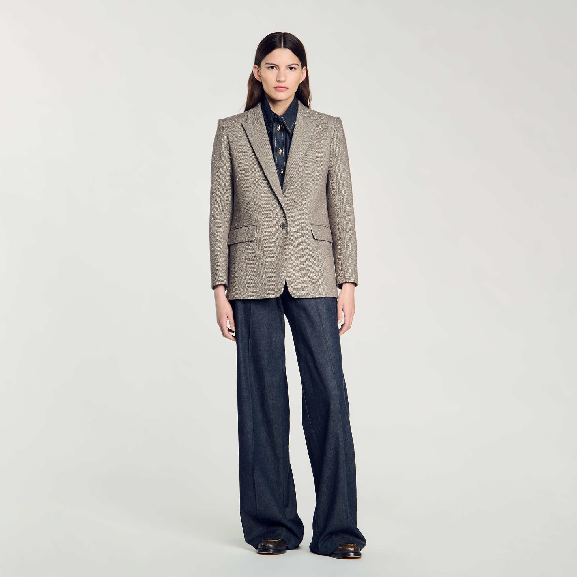 Herringbone suit jacket