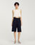 Linen-blend Bermuda shorts