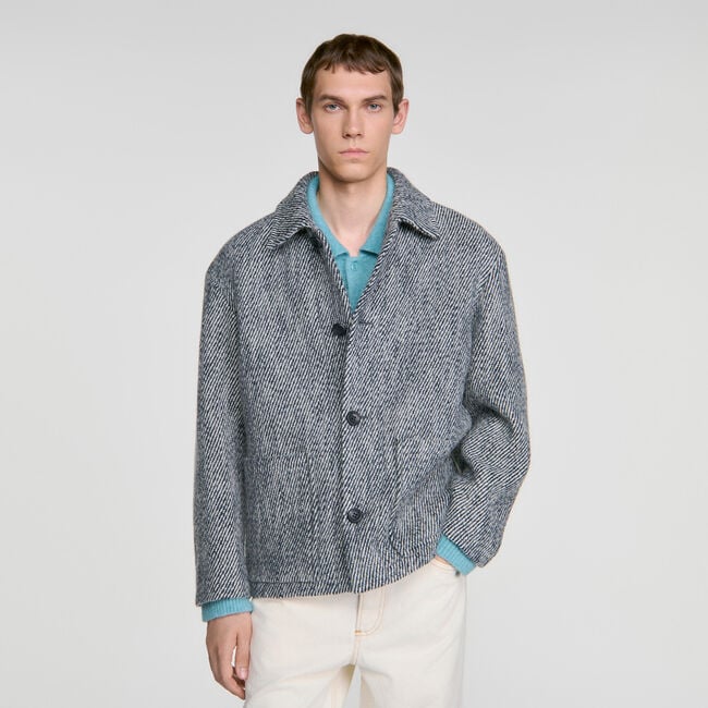 Marl-effect worker jacket - Men | Sandro