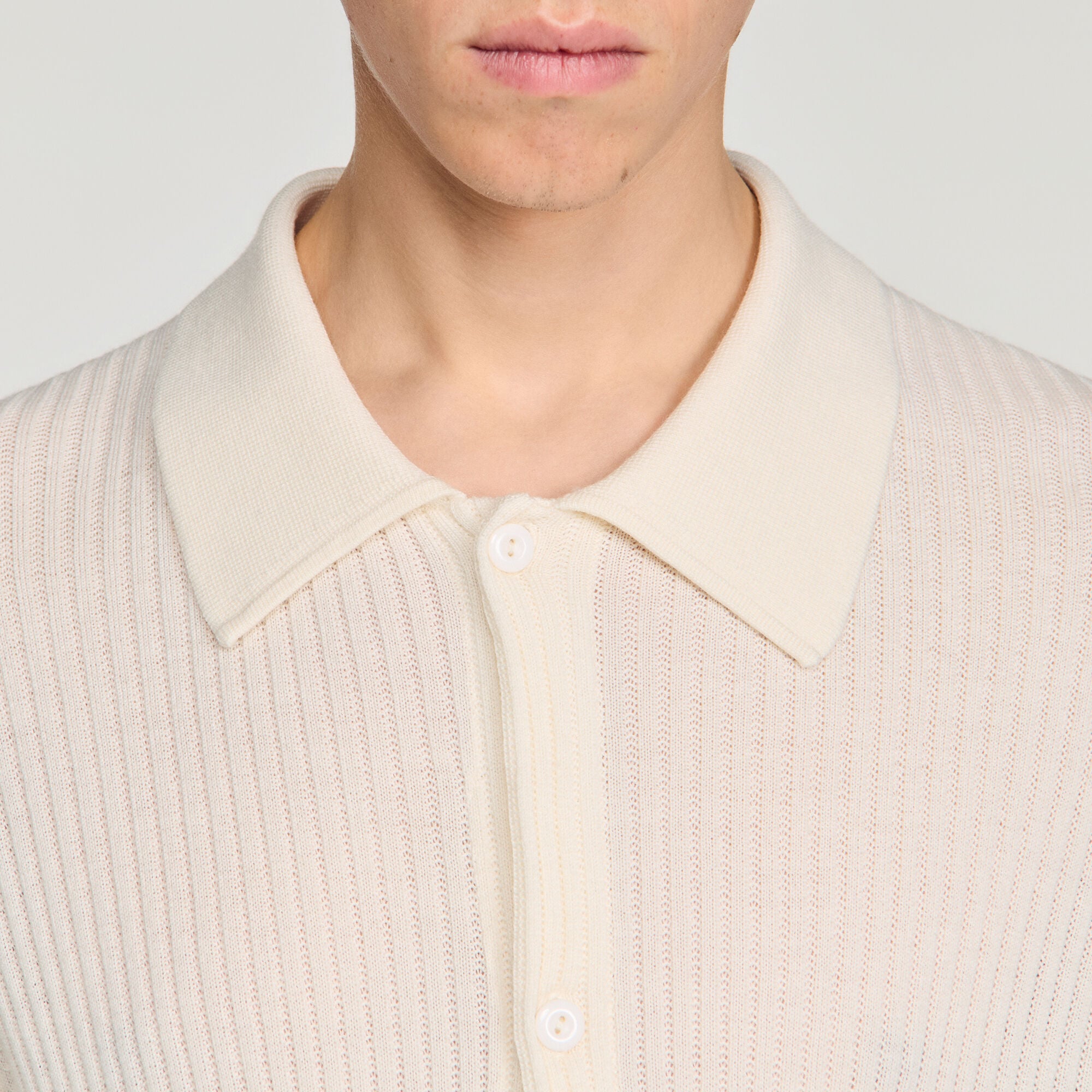 Rib knit shirt