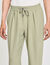 Elasticated straight-leg trousers