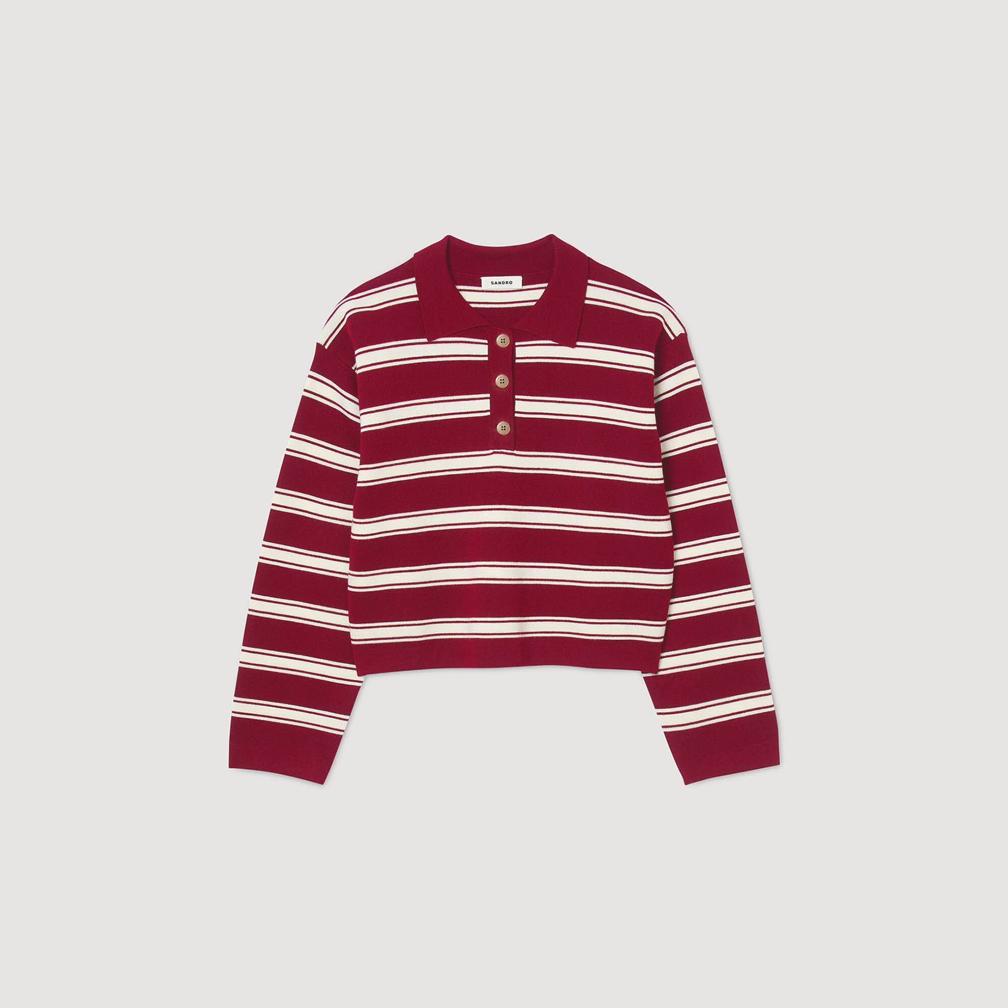 Striped polo jumper