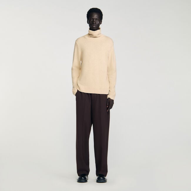 Wool and cashmere turtleneck jumper