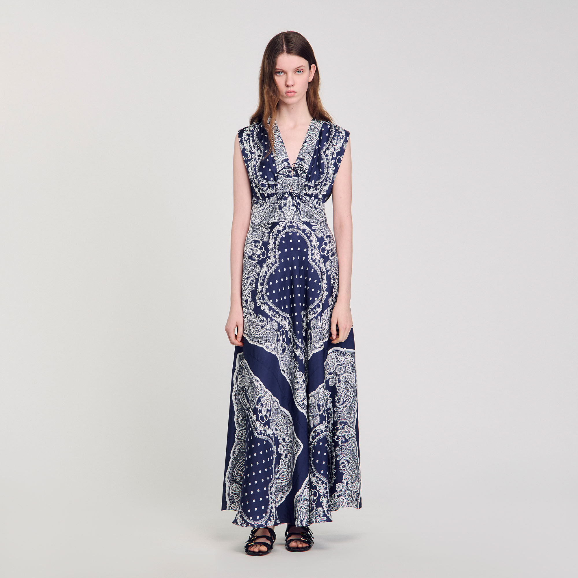 Bandana-print maxi dress