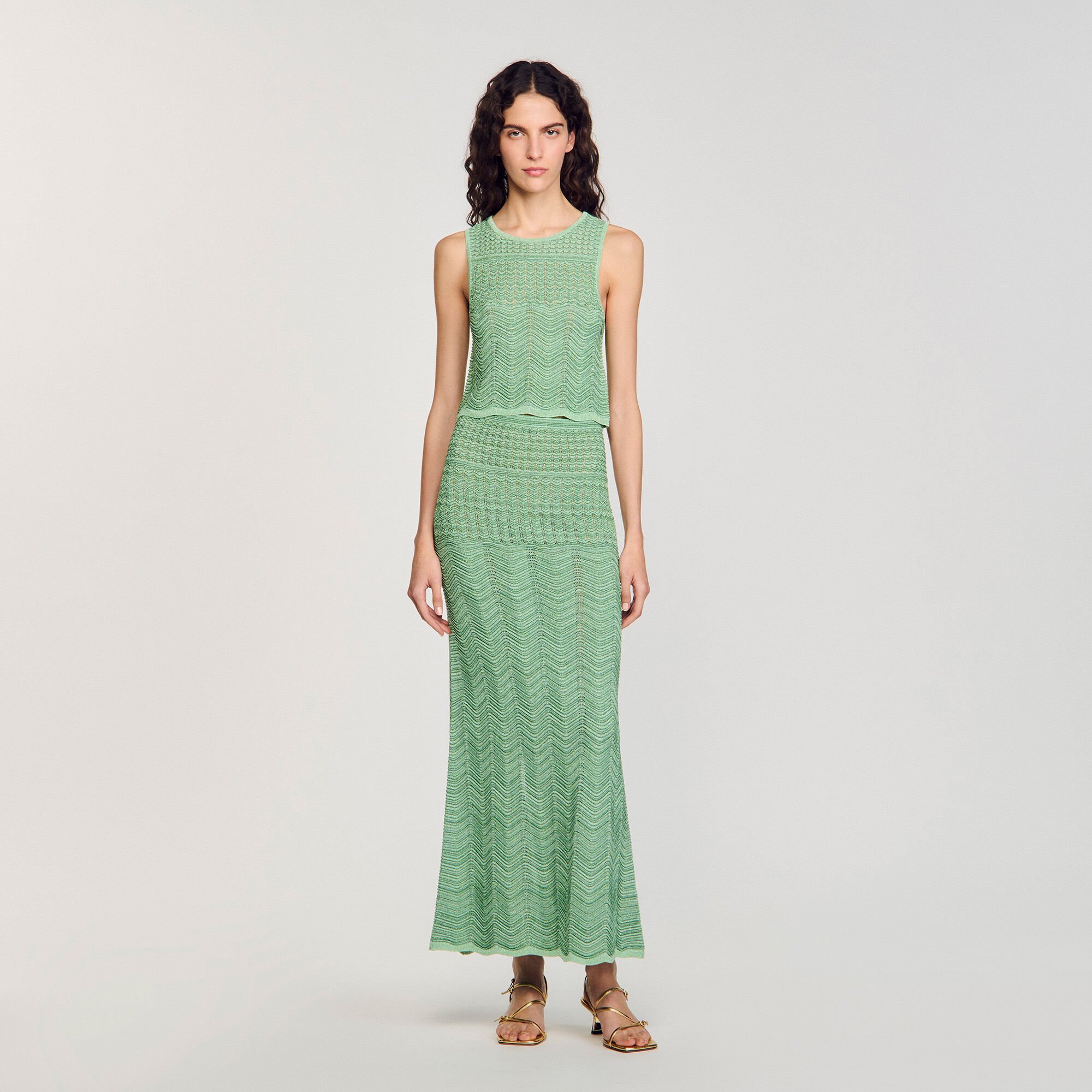 Long knit skirt