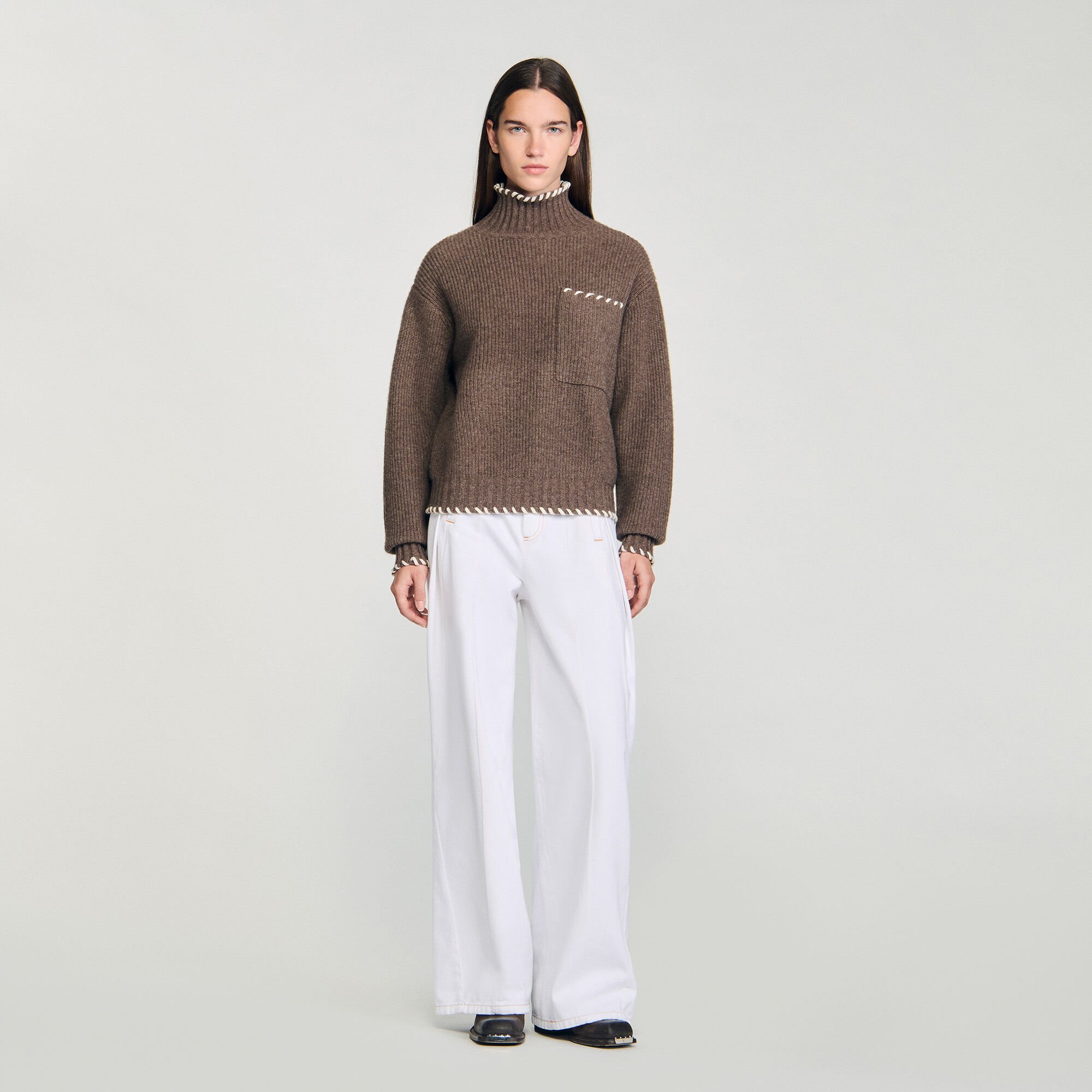 Oversized turtleneck jumper