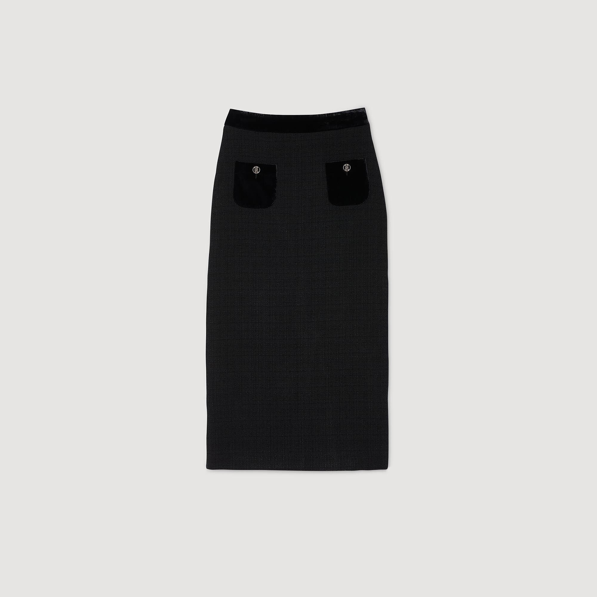 Sandro nooda leather midi skirt on sale