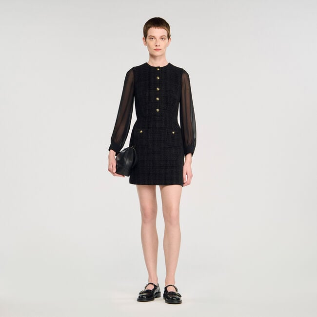Long-sleeved short dress