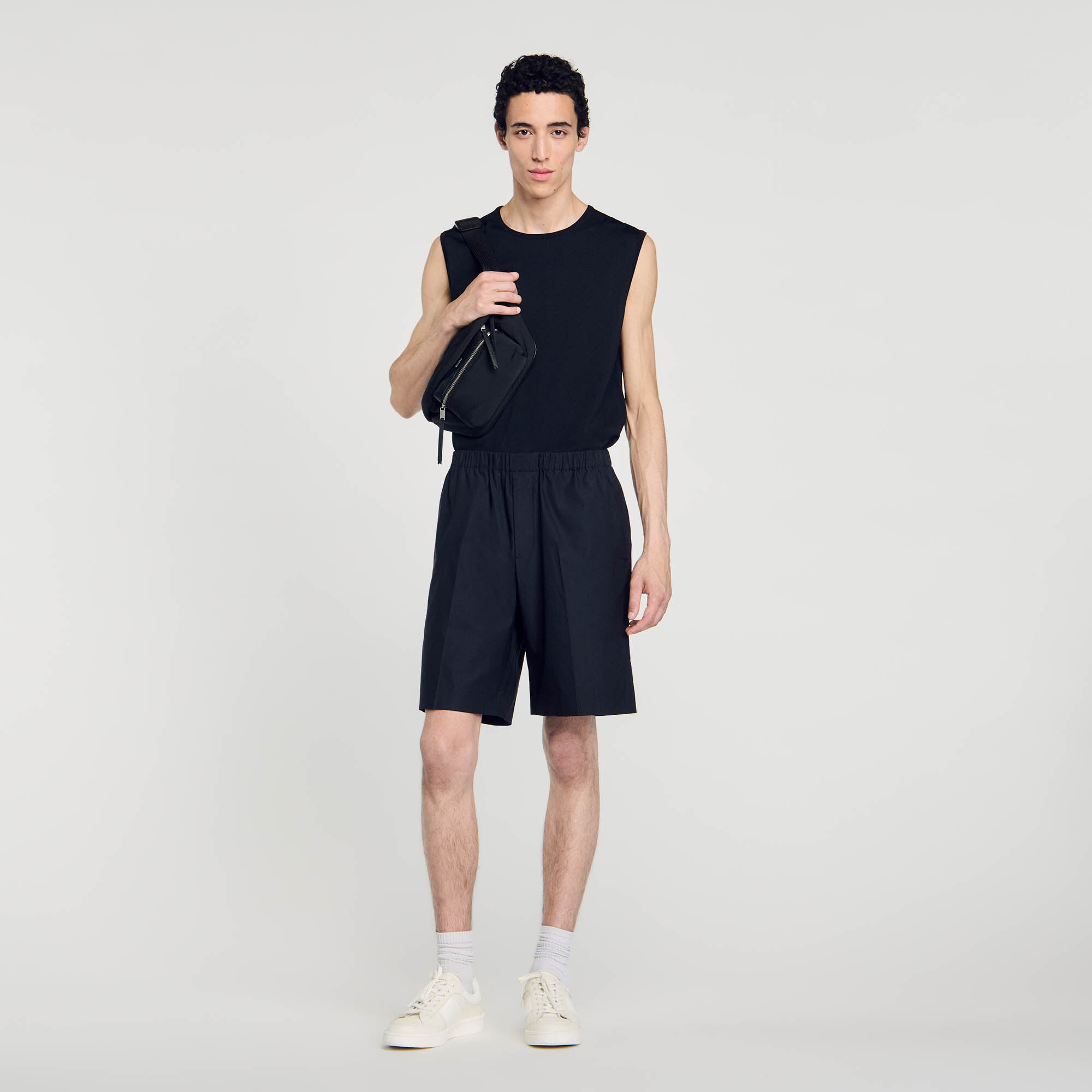Cotton canvas shorts