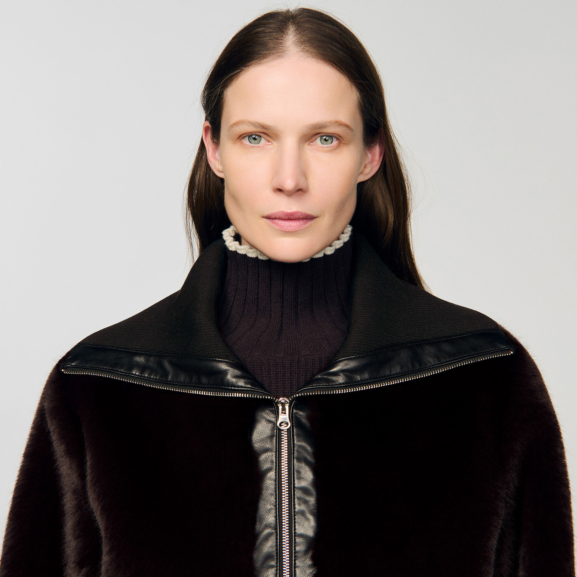 Short faux fur coat