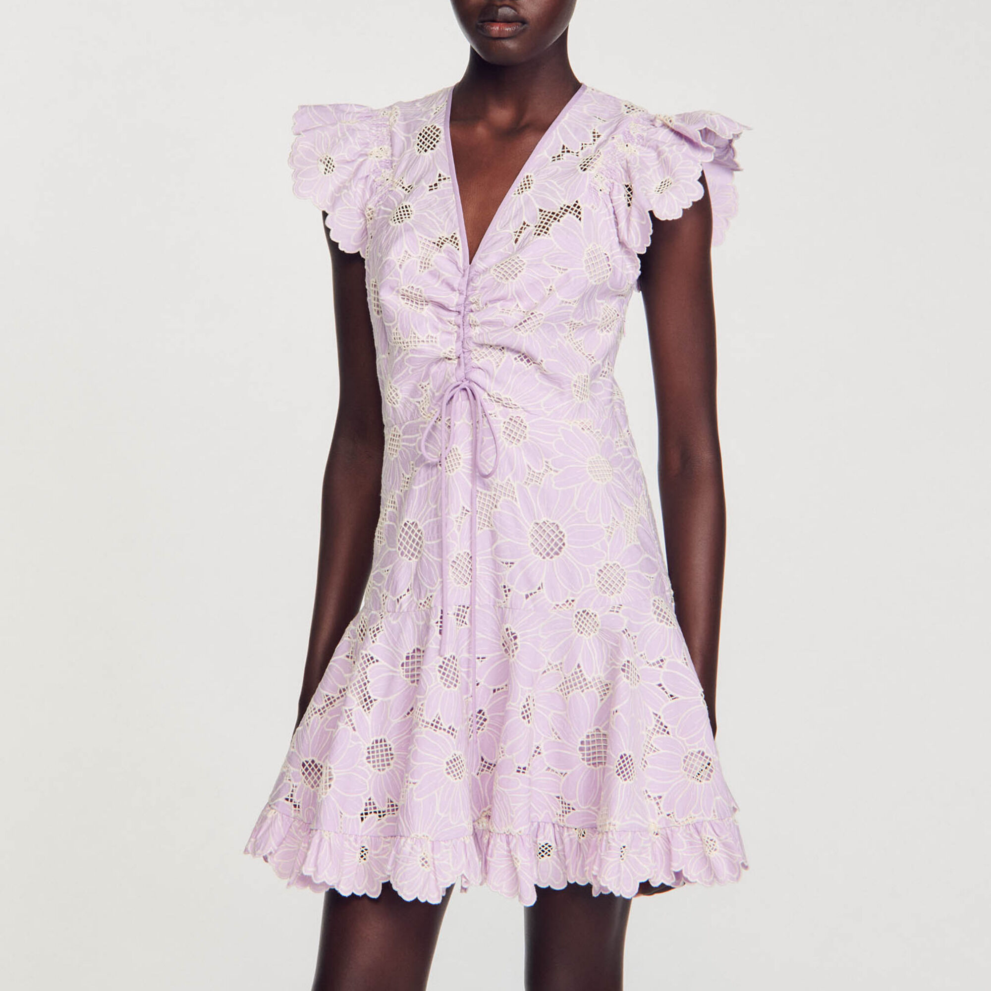 Daisy guipure short dress