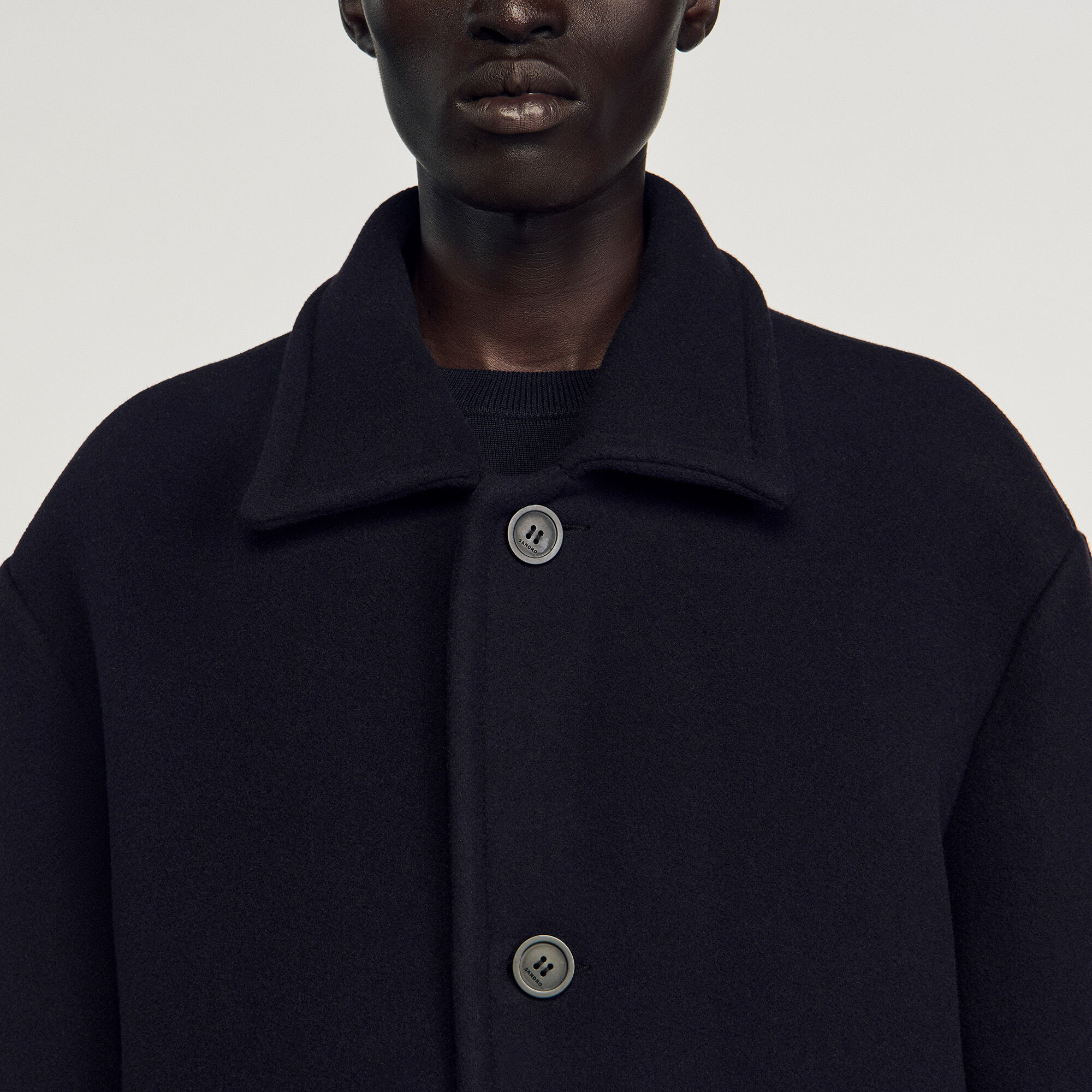 Wool and cashmere coat