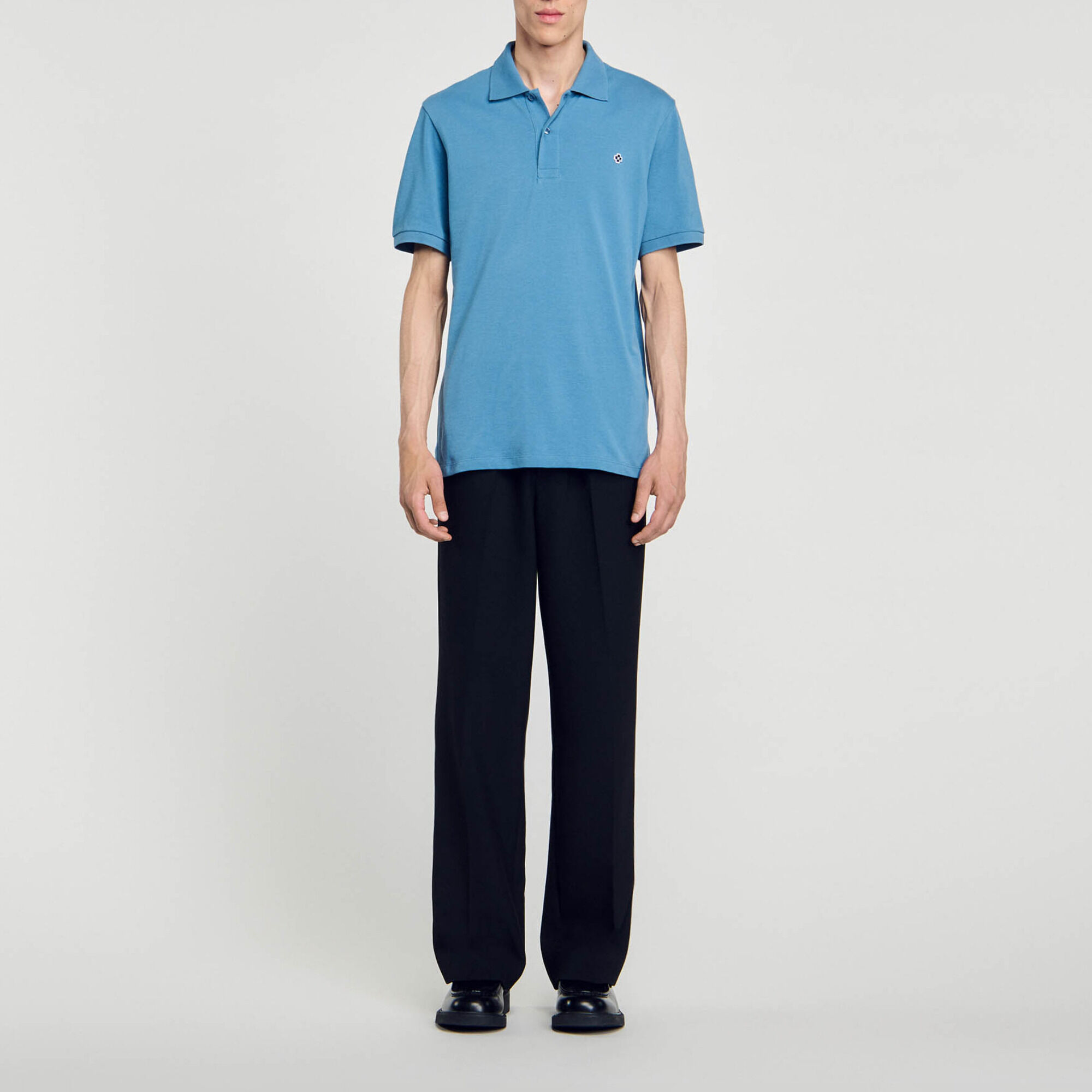 Polo shirt with Square Cross patch
