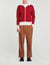 Two-tone knit cardigan