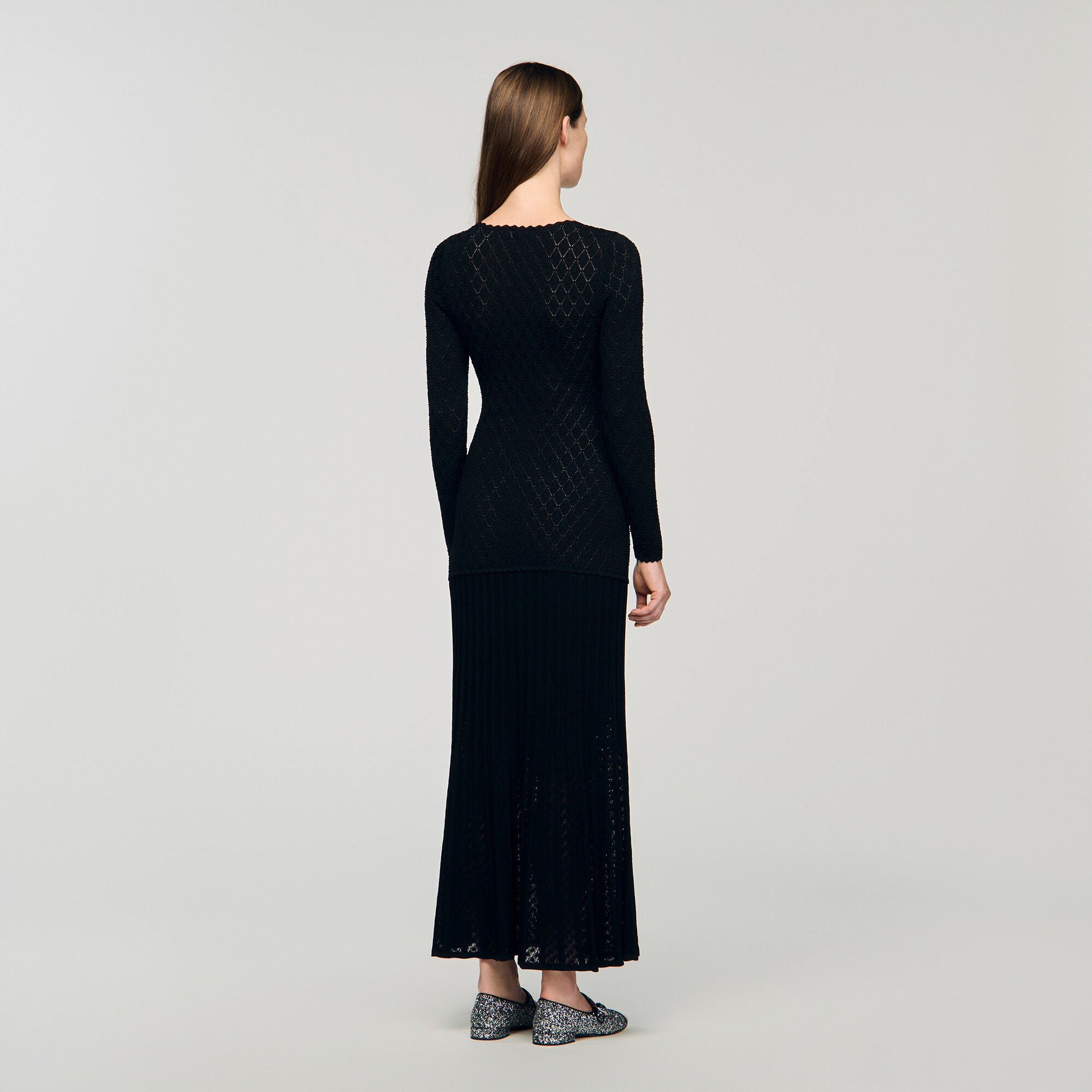 Fancy knit maxi dress