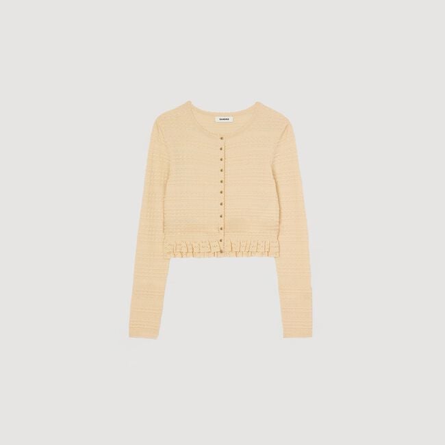 Ruffled cardigan