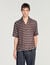 Striped boat neck shirt