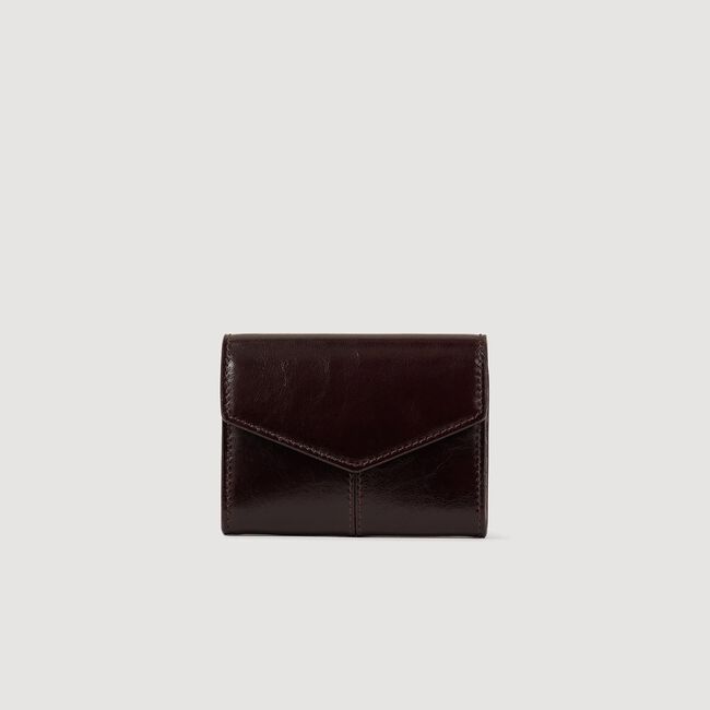 Glazed leather wallet