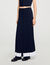 Long two-tone knit skirt