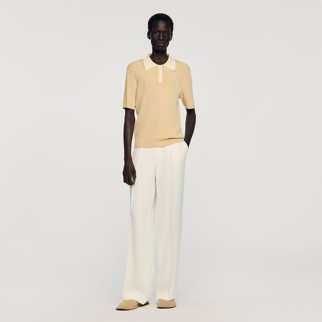 Two-tone polo shirt