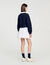 Cropped two-tone sweatshirt
