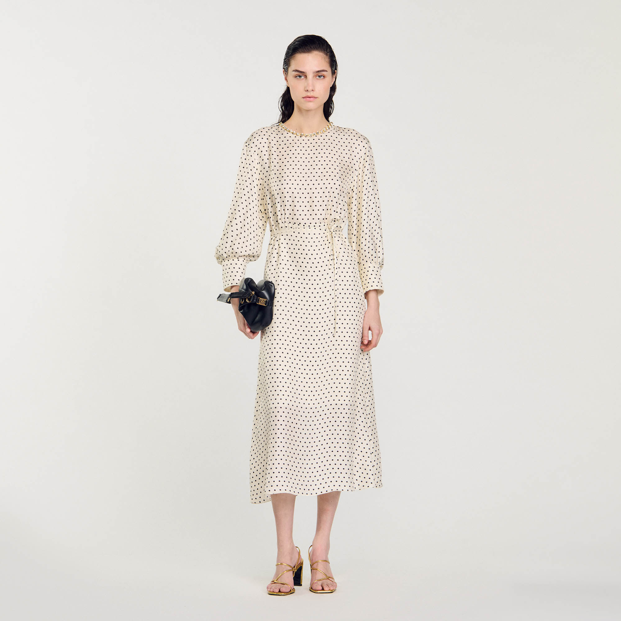 Polka dot maxi dress