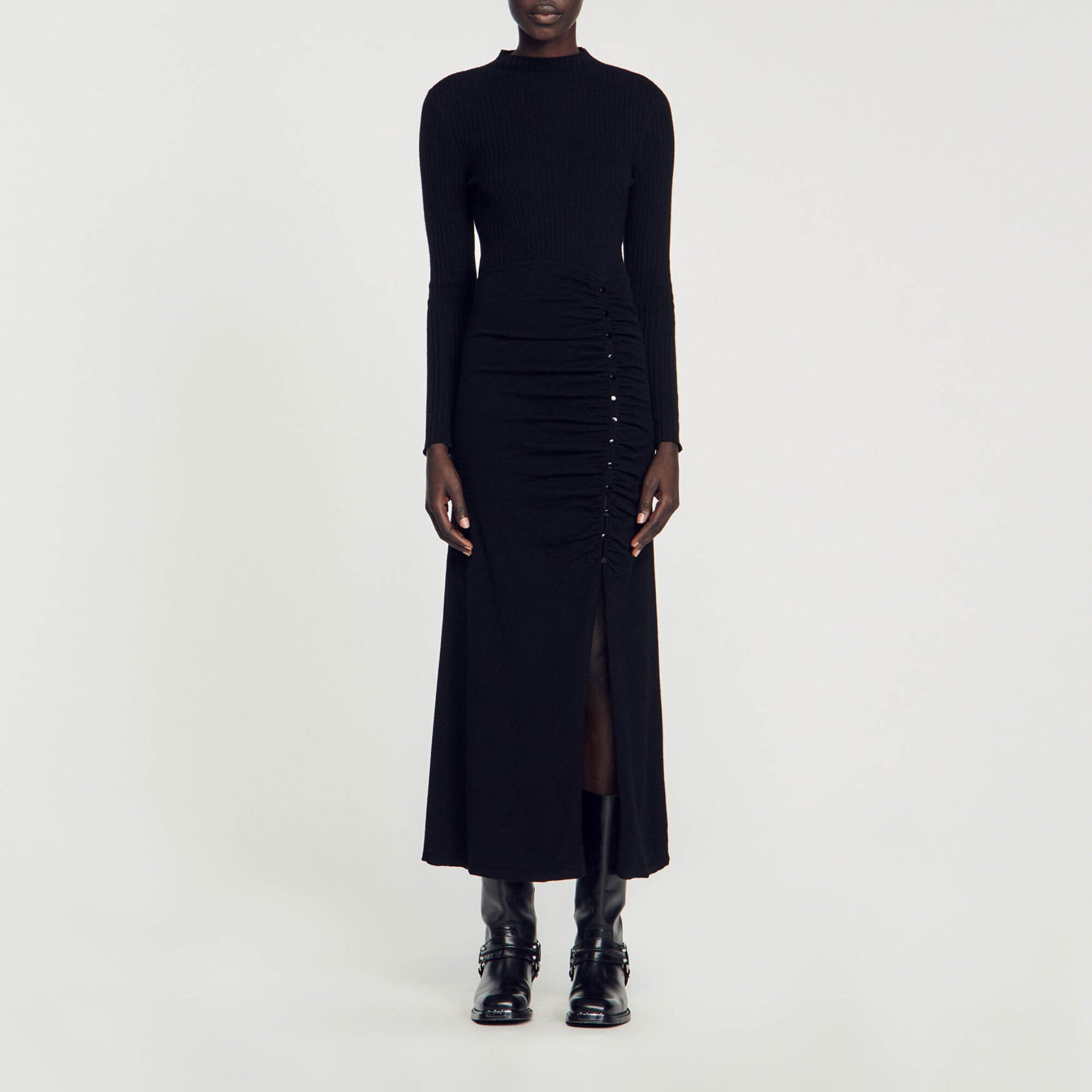 Sandro long knit dress online
