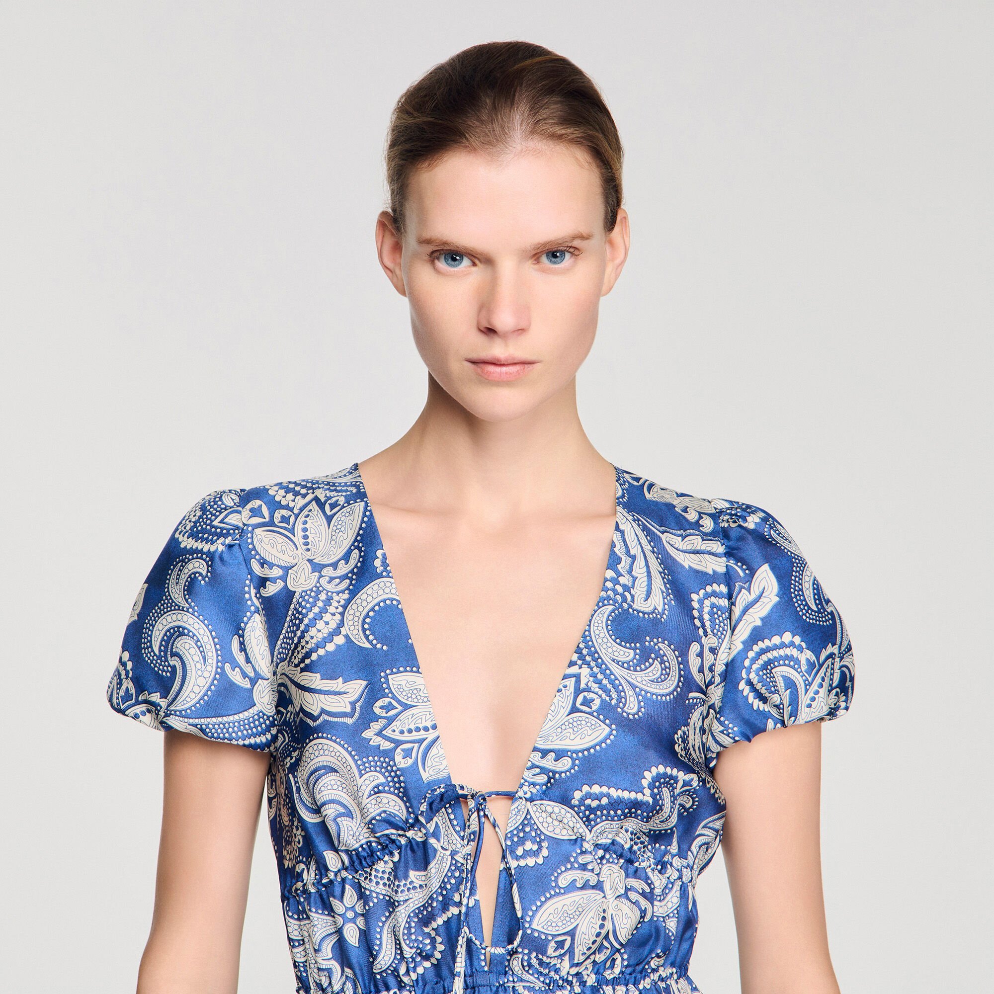 Floral print short dress