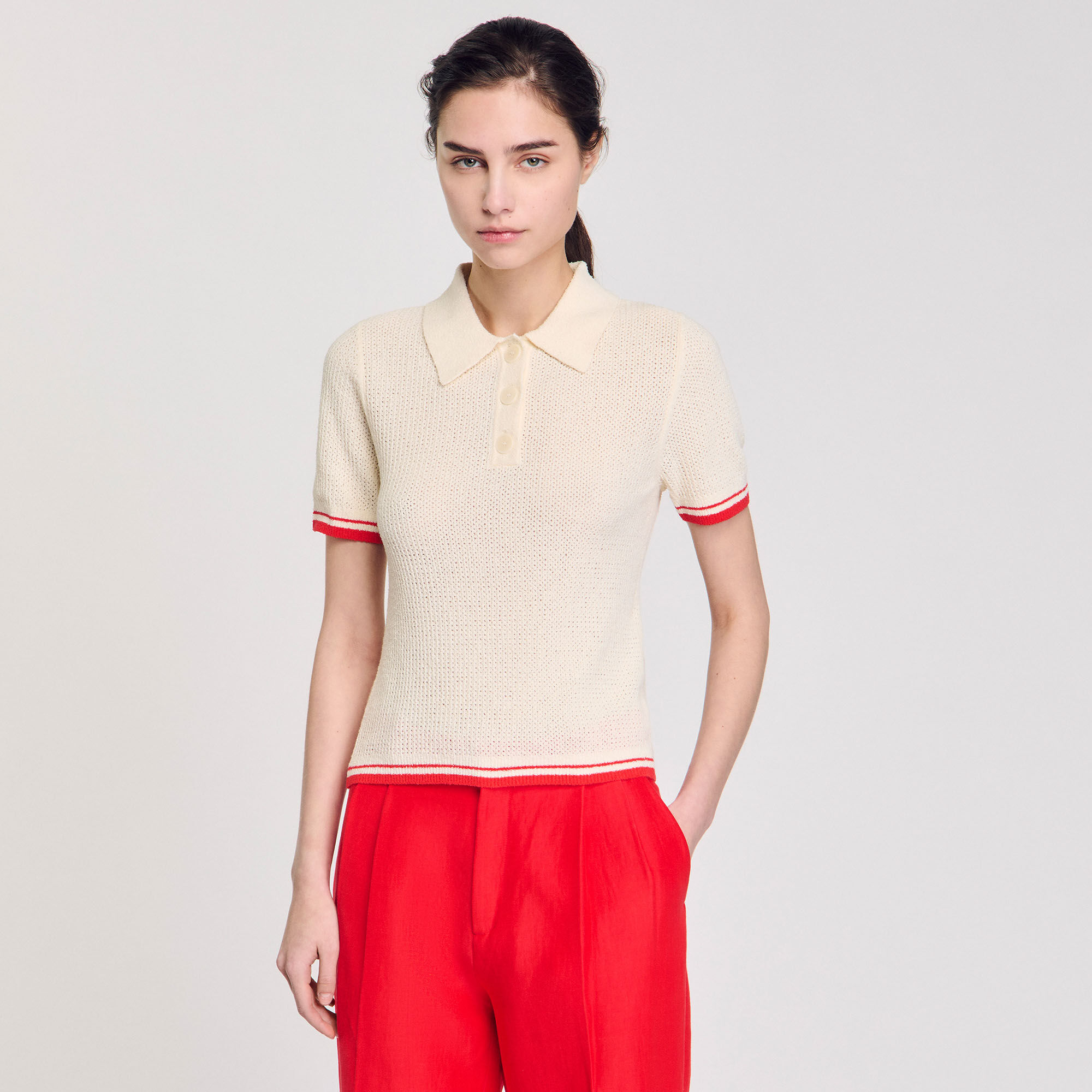Polo-neck jumper