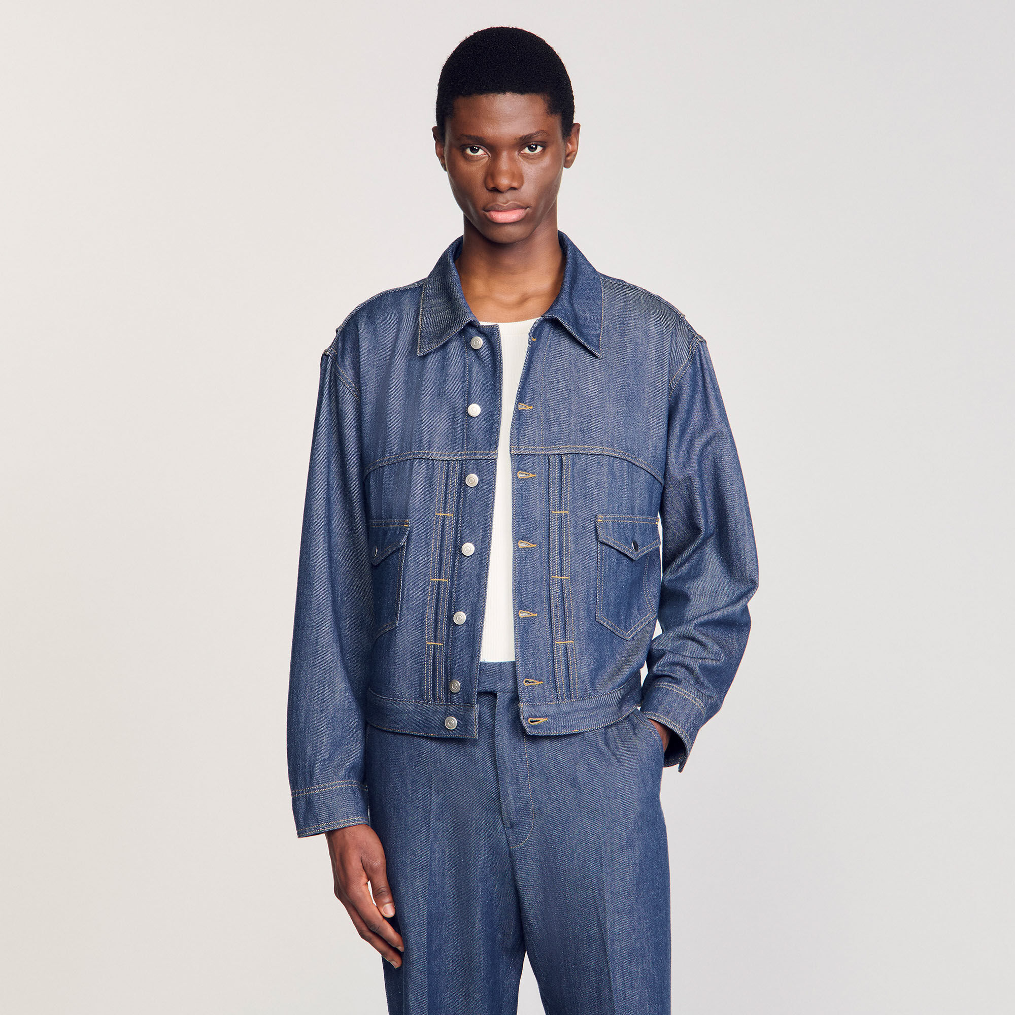 Chambray jacket for Men | Sandro Paris