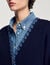 Cardigan with denim details