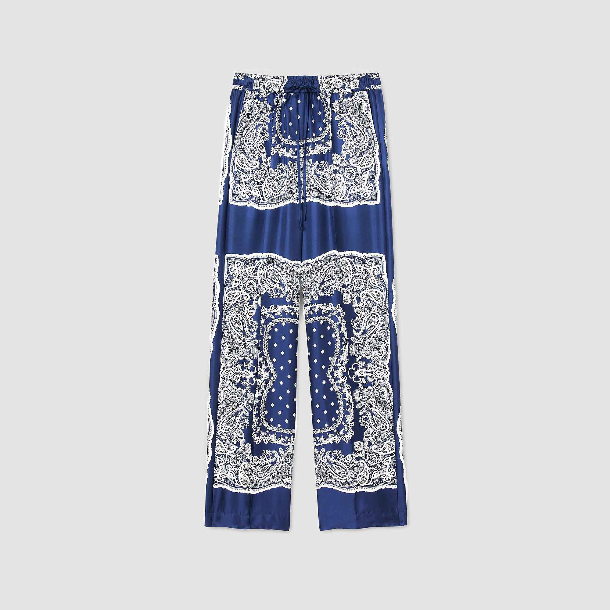 Bandana-print floaty trousers