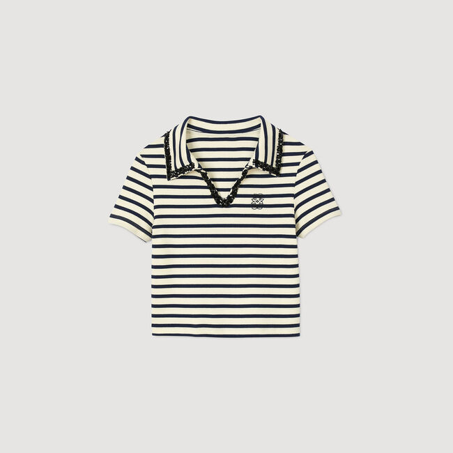Striped polo shirt