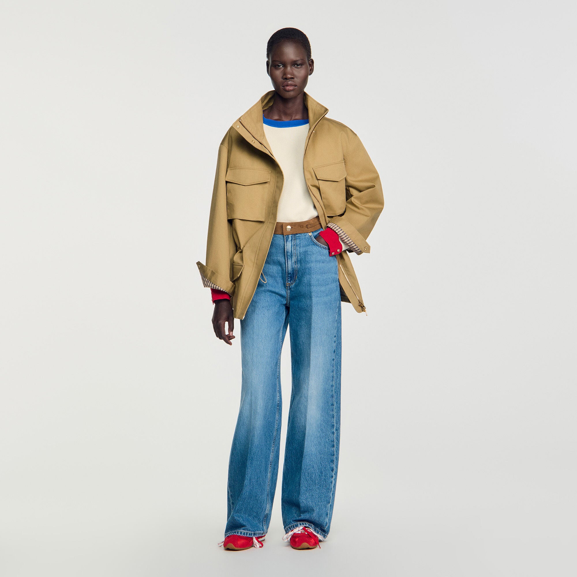 Sandro デニムフレアスカート Jeans for women | Sandro Paris