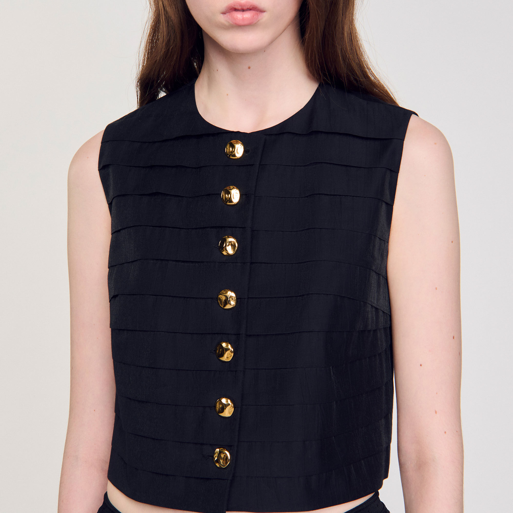 Pleated crop top
