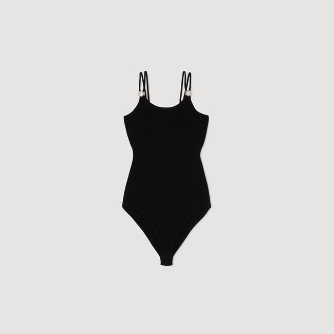Jewellery detail knit leotard