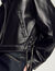 Distressed leather jacket