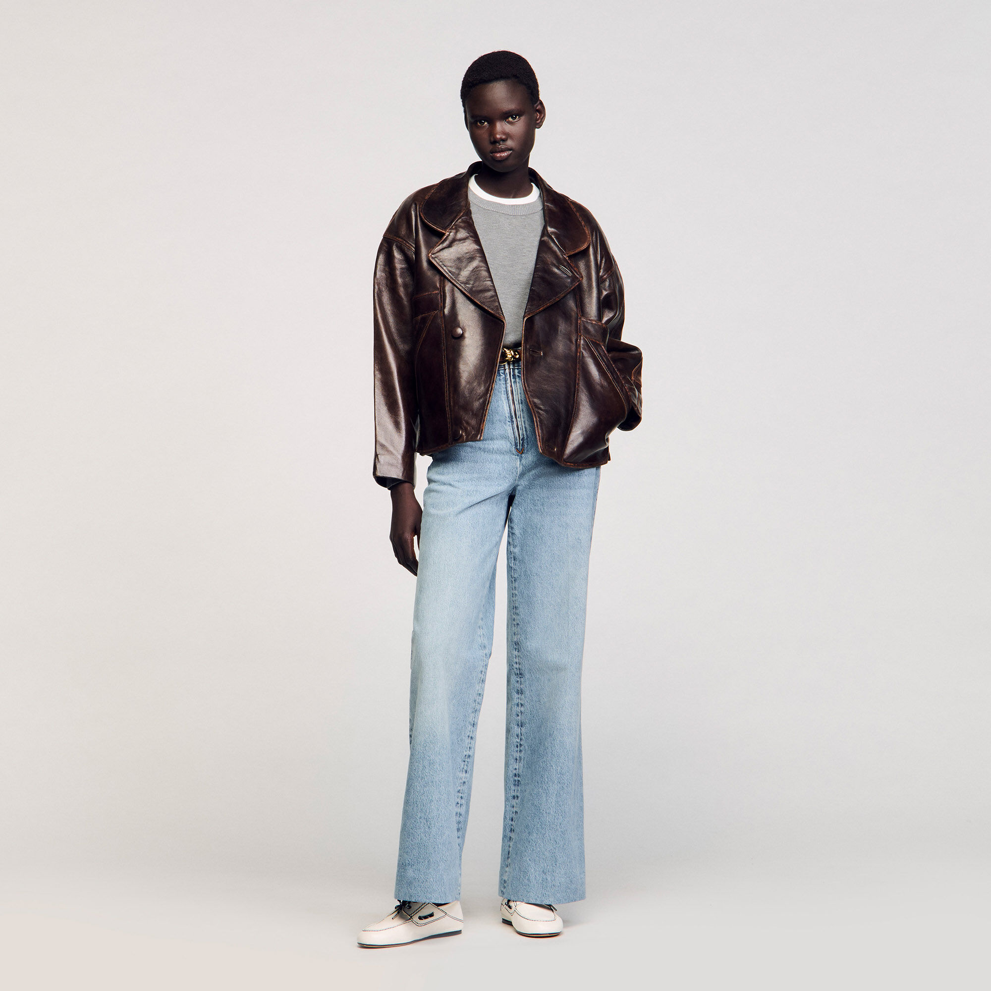 Contrast collar jumper