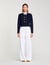 Cardigan with removable ruffled collar