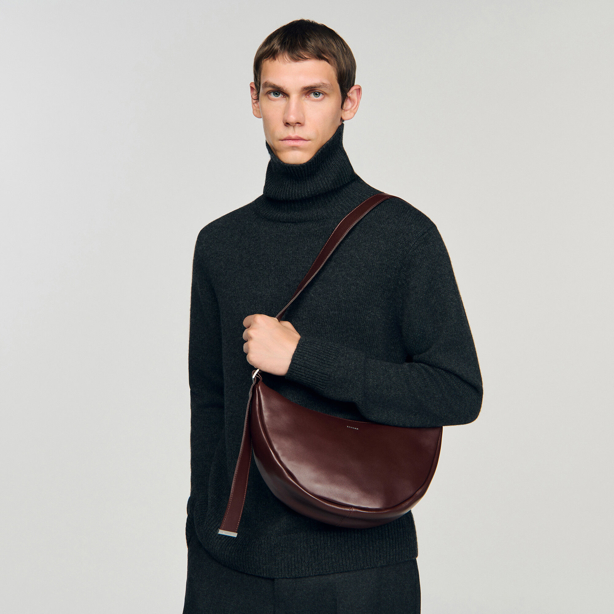 Small leather hobo bag