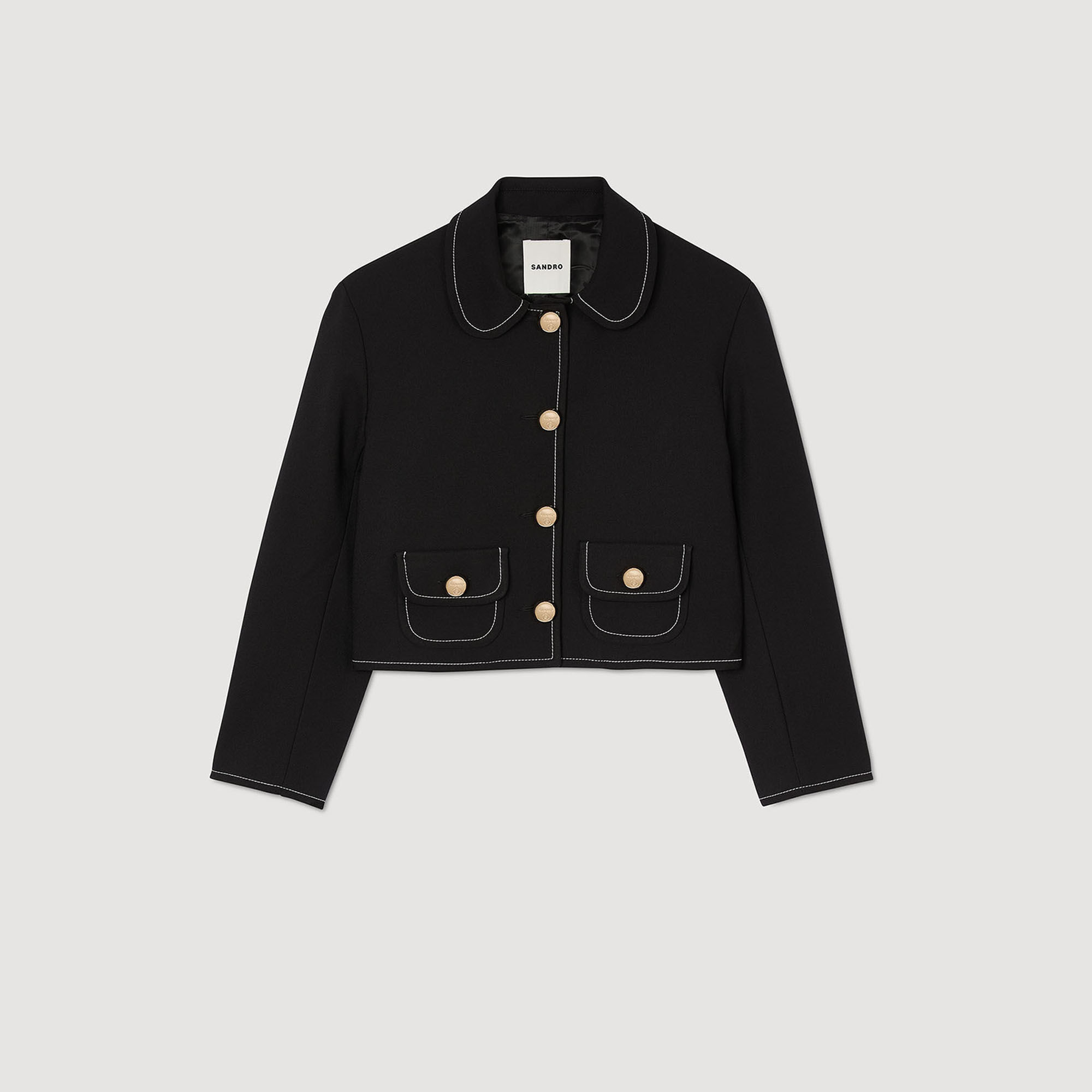 関税込国内発◇SANDRO フリル襟 Detachable Collar カーディガン